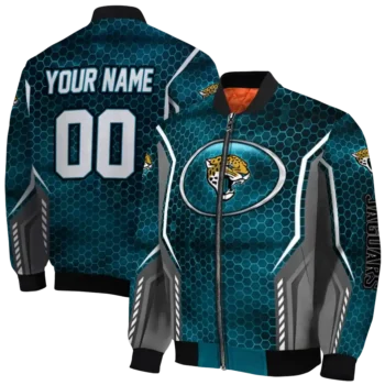 custom jacksonville jaguars power plate teal bomber jacket fashion forward