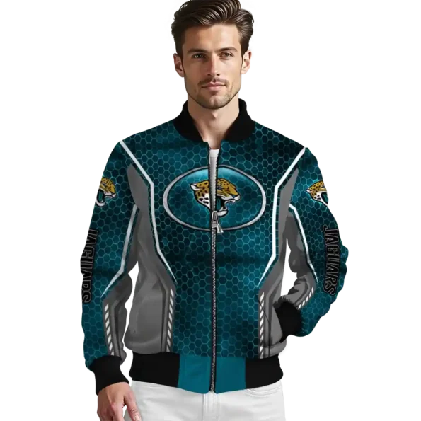 custom jacksonville jaguars power plate teal bomber jacket high quality