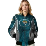 custom jacksonville jaguars power plate teal bomber jacket best selling