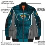 custom jacksonville jaguars power plate teal bomber jacket best selling