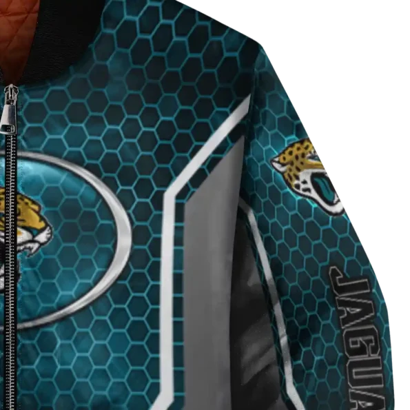 custom jacksonville jaguars power plate teal bomber jacket premium grade