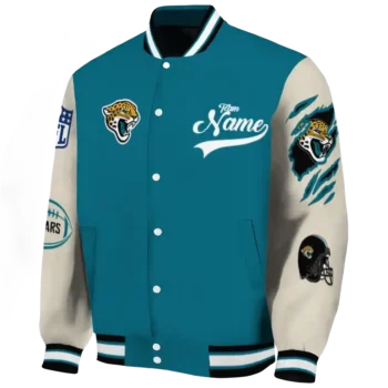 custom jacksonville jaguars razorback outline teal nude varsity jacket best selling.webp