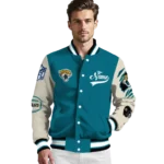 custom jacksonville jaguars razorback outline teal nude varsity jacket best selling.webp