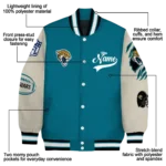 custom jacksonville jaguars razorback outline teal nude varsity jacket best selling.webp
