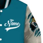 custom jacksonville jaguars razorback outline teal nude varsity jacket best selling.webp