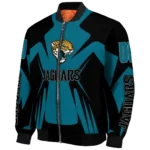 custom jacksonville jaguars spider mark teal black crocs bomber jacket best selling