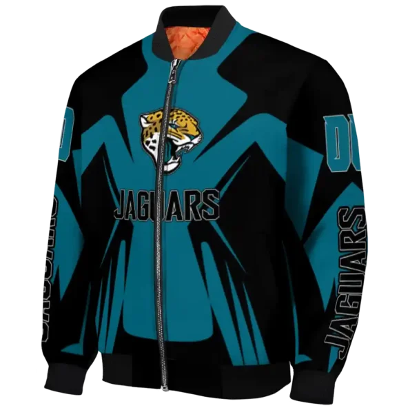 custom jacksonville jaguars spider mark teal black crocs bomber jacket best selling