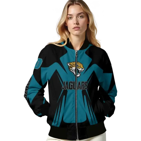 custom jacksonville jaguars spider mark teal black crocs bomber jacket latest model