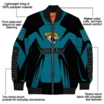 custom jacksonville jaguars spider mark teal black crocs bomber jacket best selling