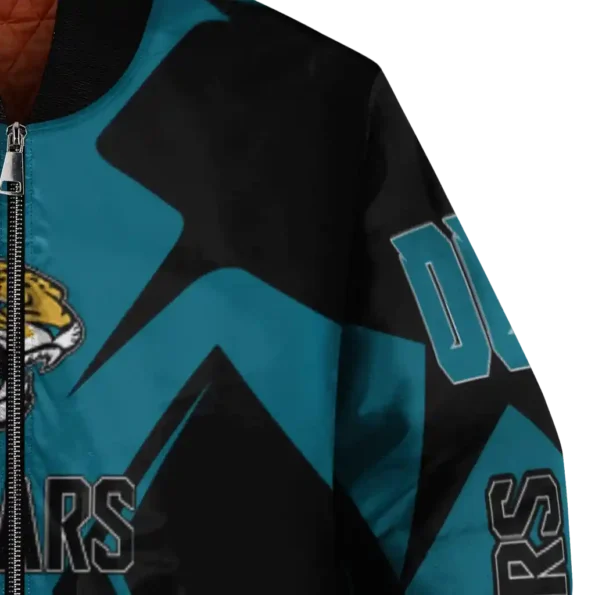 custom jacksonville jaguars spider mark teal black crocs bomber jacket premium grade