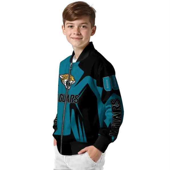 custom jacksonville jaguars spider mark teal black crocs bomber jacket trendy