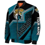 custom jacksonville jaguars star burst teal bomber jacket best selling