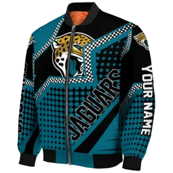 custom jacksonville jaguars star burst teal bomber jacket best selling