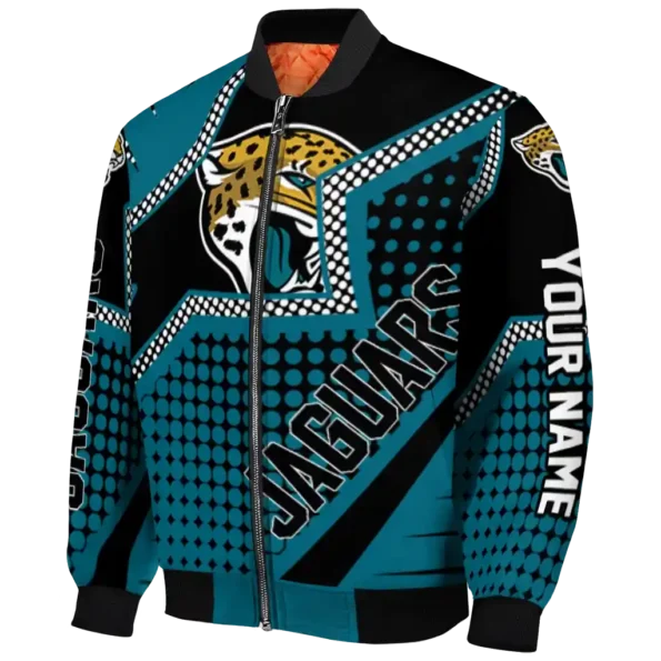 custom jacksonville jaguars star burst teal bomber jacket best selling