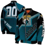custom jacksonville jaguars star burst teal bomber jacket best selling