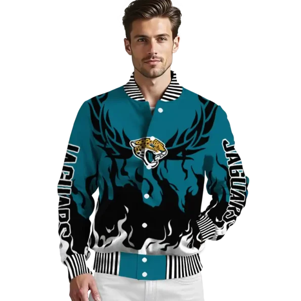 custom jacksonville jaguars winged blaze teal white varsity jacket high quality.webp
