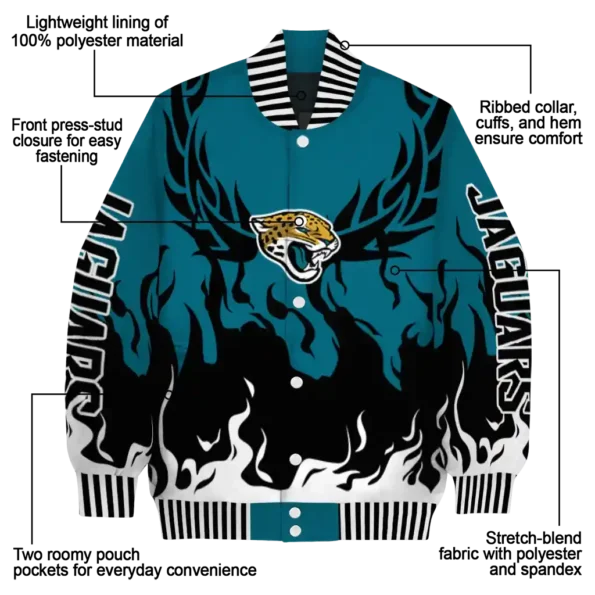custom jacksonville jaguars winged blaze teal white varsity jacket new arrival.webp