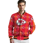 custom kansas city chiefs bolt stripe red varsity jacket best selling