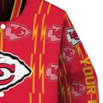 custom kansas city chiefs bolt stripe red varsity jacket best selling