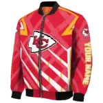 custom kansas city chiefs chevron angles red bomber jacket best selling