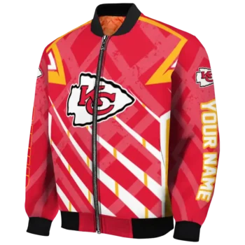 custom kansas city chiefs chevron angles red bomber jacket best selling