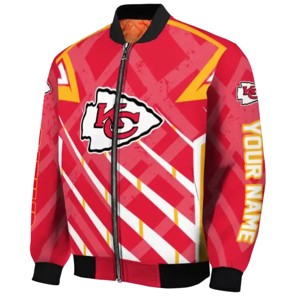 custom kansas city chiefs chevron angles red bomber jacket best selling