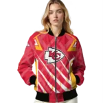 custom kansas city chiefs chevron angles red bomber jacket best selling