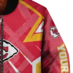 custom kansas city chiefs chevron angles red bomber jacket best selling