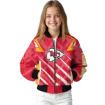 custom kansas city chiefs chevron angles red bomber jacket best selling