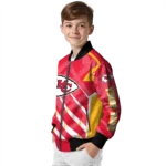 custom kansas city chiefs chevron angles red bomber jacket best selling