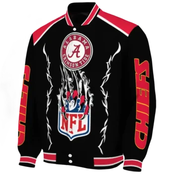 custom kansas city chiefs claw blood red black varsity jacket best selling