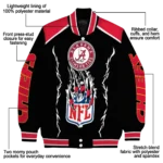 custom kansas city chiefs claw blood red black varsity jacket best selling