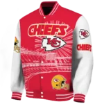custom kansas city chiefs ferris arena red white varsity jacket best selling