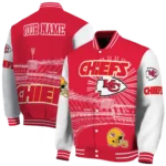 custom kansas city chiefs ferris arena red white varsity jacket best selling