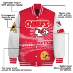 custom kansas city chiefs ferris arena red white varsity jacket best selling