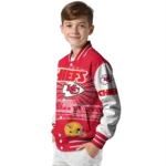 custom kansas city chiefs ferris arena red white varsity jacket best selling