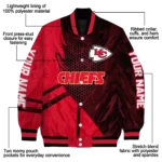 custom kansas city chiefs hexagon mesh red black varsity jacket best selling