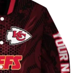 custom kansas city chiefs hexagon mesh red black varsity jacket best selling