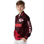 custom kansas city chiefs hexagon mesh red black varsity jacket best selling