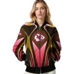 custom kansas city chiefs mesh chest gold crocs black bomber jacket best selling