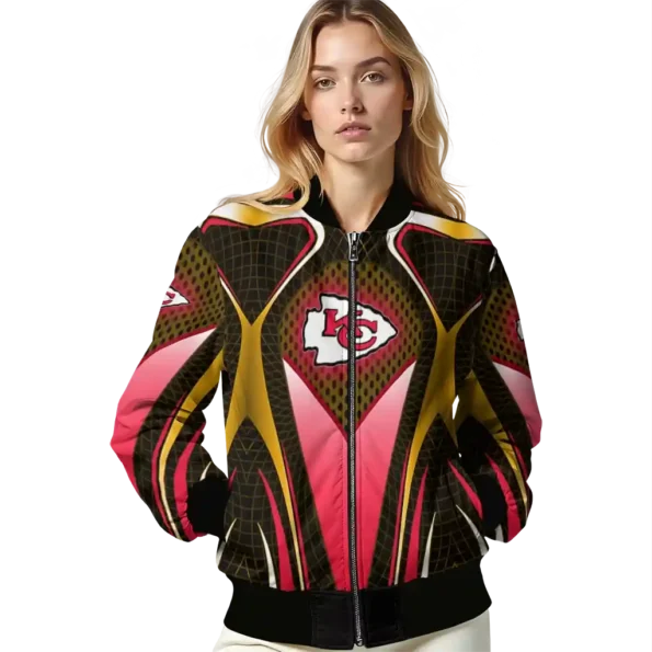 custom kansas city chiefs mesh chest gold crocs black bomber jacket latest model