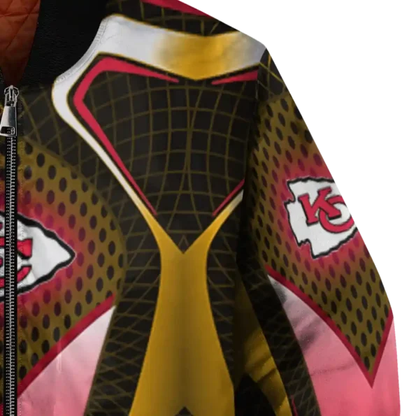 custom kansas city chiefs mesh chest gold crocs black bomber jacket premium grade