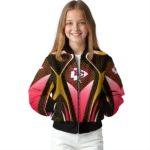 custom kansas city chiefs mesh chest gold crocs black bomber jacket best selling