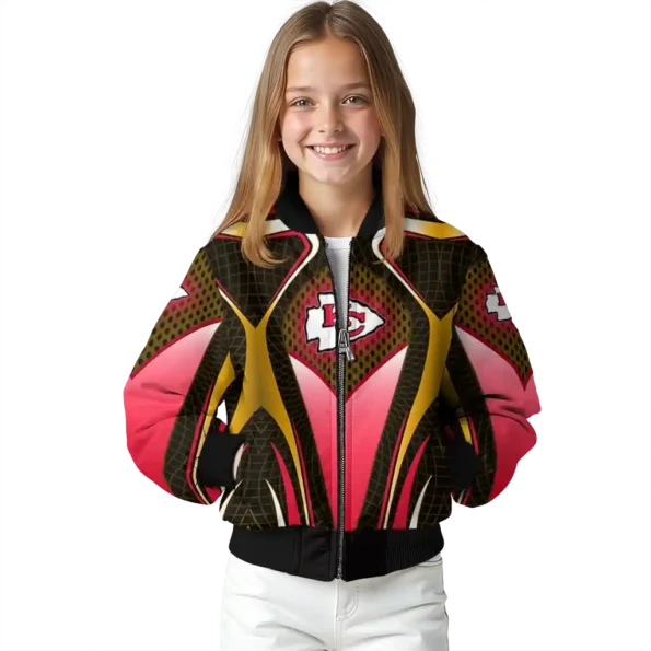 custom kansas city chiefs mesh chest gold crocs black bomber jacket top rated