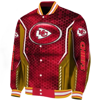 custom kansas city chiefs power plate red varsity jacket best selling