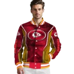 custom kansas city chiefs power plate red varsity jacket best selling