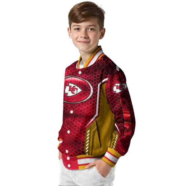 custom kansas city chiefs power plate red varsity jacket trendy