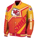 custom kansas city chiefs star burst red varsity jacket best selling