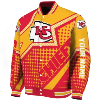 custom kansas city chiefs star burst red varsity jacket best selling