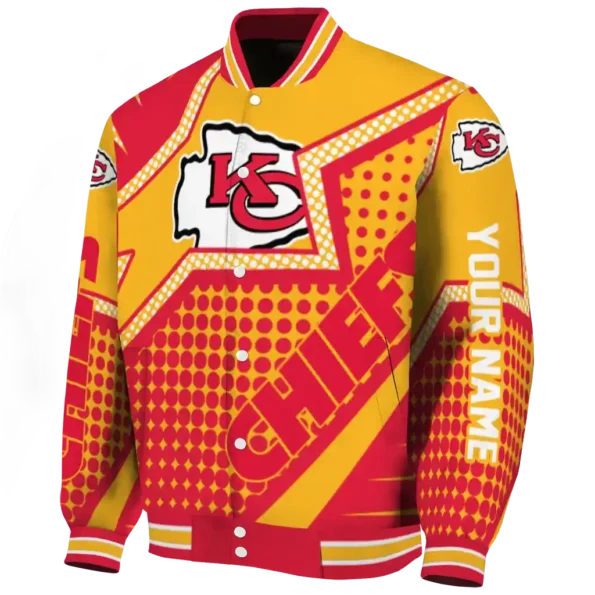 custom kansas city chiefs star burst red varsity jacket best selling